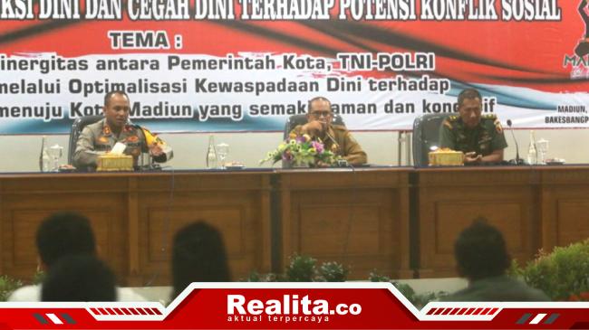 Cegah Konflik Sosial, Pemkot Madiun Gelar Rakor Bersama&nbsp;TNI-Polri