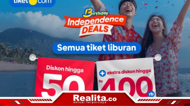 Rayakan Ulang Tahun Ke-13, tiket.com Ajak Masyarakat Bebas Berkelana dengan Semangat&nbsp;Kemerdekaan