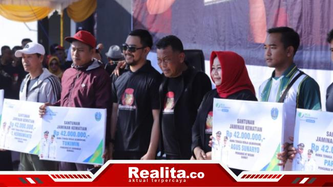 Apel Baret Merah, BPJS Ketenagakerjaan Santuni Sejumlah Pengurus RT di&nbsp;Ponorogo